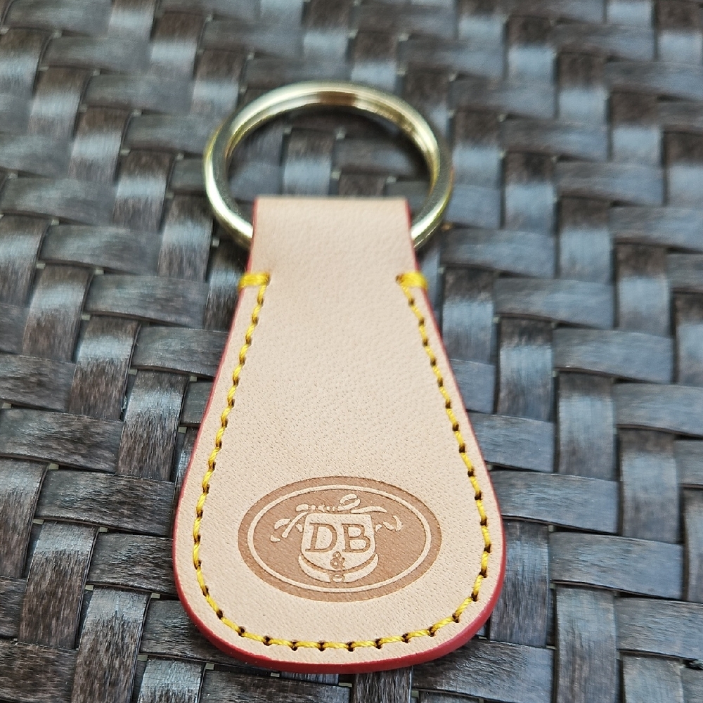 Dooney & Bourke Tan Leather Key Holder Or Bag Accesory
